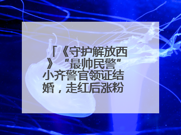 《守护解放西》“最帅民警”小齐警官领证结婚，走红后涨粉数十倍，曾称自己只是普通人