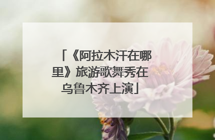 《阿拉木汗在哪里》旅游歌舞秀在乌鲁木齐上演