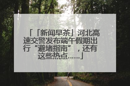 「新闻早茶」河北高速交警发布端午假期出行“避堵指南”，还有这些热点……