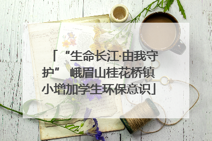 “生命长江·由我守护” 峨眉山桂花桥镇小增加学生环保意识