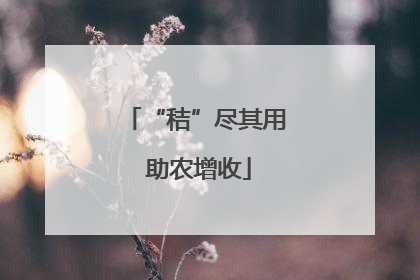 “秸”尽其用 助农增收