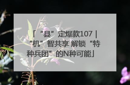 “县”定爆款107｜“机”智共享 解锁“特种兵团”的N种可能