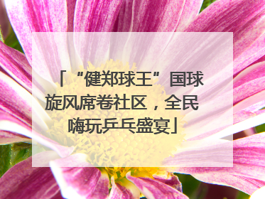 “健郑球王”国球旋风席卷社区，全民嗨玩乒乓盛宴