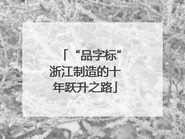 “品字标”浙江制造的十年跃升之路
