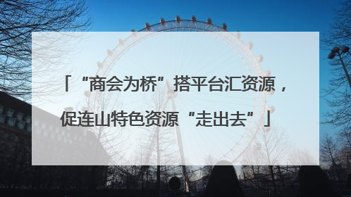 “商会为桥”搭平台汇资源，促连山特色资源“走出去”