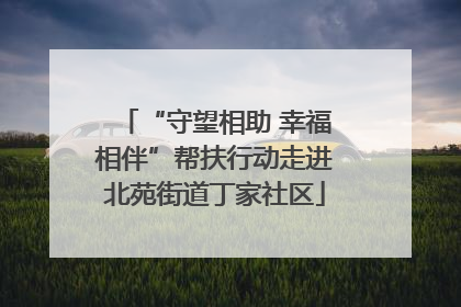 “守望相助 幸福相伴”帮扶行动走进北苑街道丁家社区