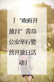 “政府开放月”青岛公安举行警营开放日活动