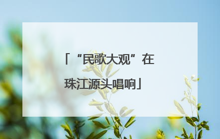 “民歌大观”在珠江源头唱响