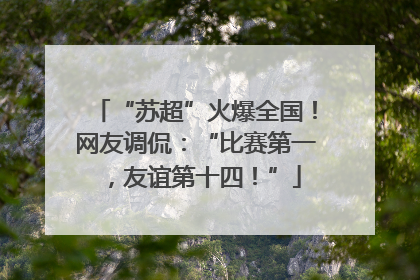 “苏超”火爆全国！网友调侃：“比赛第一，友谊第十四！”
