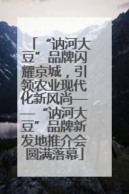 “讷河大豆”品牌闪耀京城，引领农业现代化新风尚——“讷河大豆”品牌新发地推介会圆满落幕