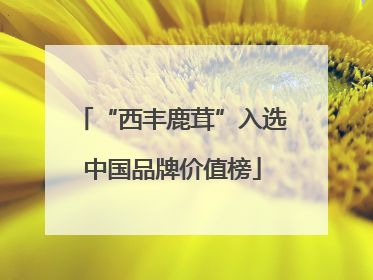 “西丰鹿茸”入选中国品牌价值榜