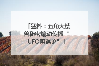 猛料：五角大楼曾秘密煽动传播“UFO阴谋论”