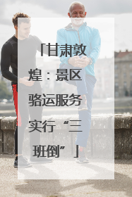 甘肃敦煌：景区骆运服务实行“三班倒”
