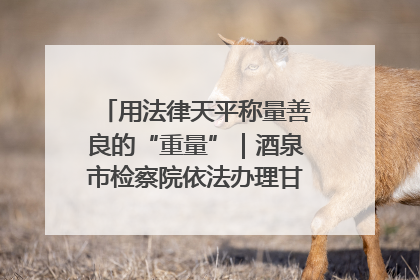 用法律天平称量善良的“重量”｜酒泉市检察院依法办理甘肃首例社区矫正对象见义勇为减刑案