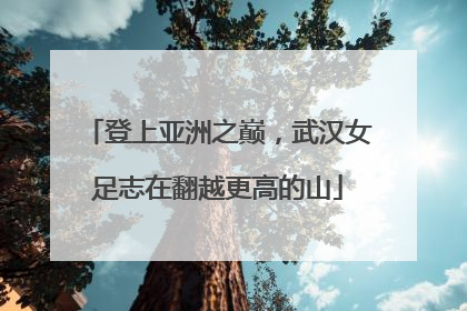 登上亚洲之巅，武汉女足志在翻越更高的山
