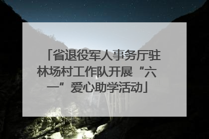 省退役军人事务厅驻林场村工作队开展“六一”爱心助学活动