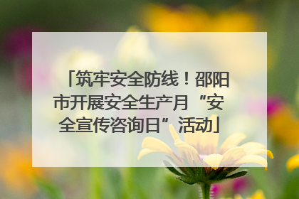 筑牢安全防线！邵阳市开展安全生产月“安全宣传咨询日”活动