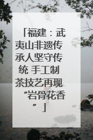 福建：武夷山非遗传承人坚守传统 手工制茶技艺再现“岩骨花香”