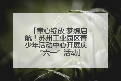 童心绽放 梦想启航！苏州工业园区青少年活动中心开展庆“六一”活动