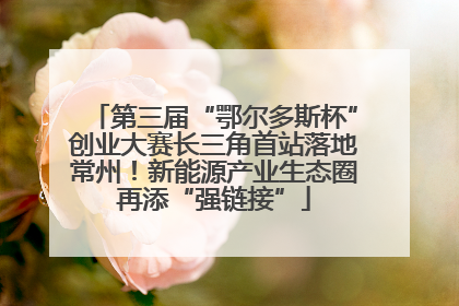 第三届“鄂尔多斯杯”创业大赛长三角首站落地常州！新能源产业生态圈再添“强链接”