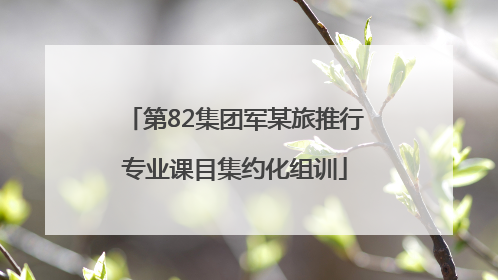 第82集团军某旅推行专业课目集约化组训