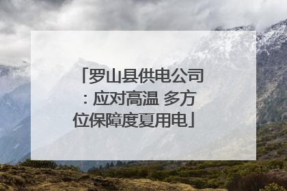 罗山县供电公司：应对高温 多方位保障度夏用电
