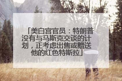 美白宫官员：特朗普没有与马斯克交谈的计划，正考虑出售或赠送他的红色特斯拉