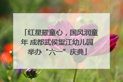 红星耀童心，国风润童年 成都武侯望江幼儿园举办“六一”庆典