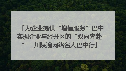 为企业提供“增值服务”巴中实现企业与经开区的“双向奔赴”｜川陕渝网络名人巴中行