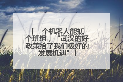 一个机器人能抵一个班组，“武汉的好政策给了我们极好的发展机遇”