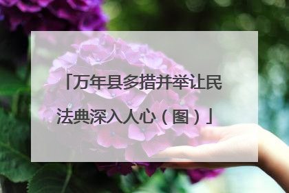万年县多措并举让民法典深入人心（图）