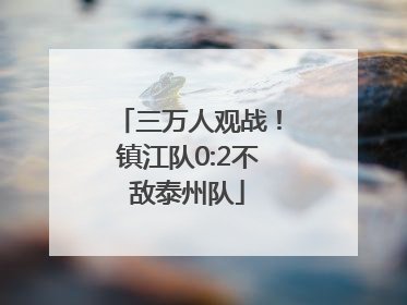 三万人观战！镇江队0:2不敌泰州队