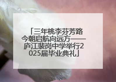 三年桃李芬芳路 今朝启航向远方——庐江裴岗中学举行2025届毕业典礼