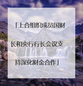 上合组织成员国财长和央行行长会议支持深化财金合作
