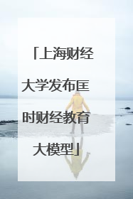 上海财经大学发布匡时财经教育大模型