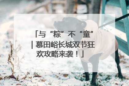与“粽”不“童”｜慕田峪长城双节狂欢攻略来袭！