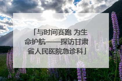 与时间赛跑 为生命护航——探访甘肃省人民医院急诊科