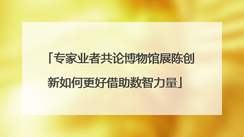 专家业者共论博物馆展陈创新如何更好借助数智力量