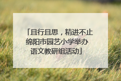 且行且思，精进不止 绵阳市园艺小学举办语文教研组活动