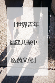 世界青年福建共探中医药文化