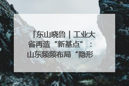 东山晓鲁｜工业大省再造“新基点”：山东频频布局“隐形冠军”背后