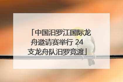 中国汨罗江国际龙舟邀请赛举行 24支龙舟队汨罗竞渡