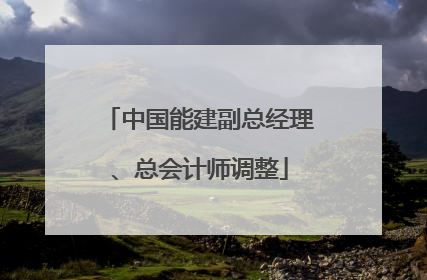 中国能建副总经理、总会计师调整