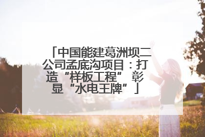 中国能建葛洲坝二公司孟底沟项目：打造“样板工程” 彰显“水电王牌”