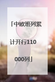 中欧班列累计开行110000列