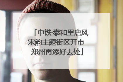 中铁·泰和里唐风宋韵主题街区开市 郑州再添好去处