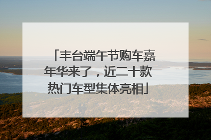 丰台端午节购车嘉年华来了，近二十款热门车型集体亮相