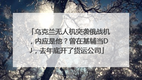 乌克兰无人机突袭俄战机，内应是他？曾在基辅当DJ，去年底开了货运公司