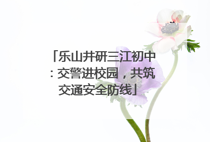 乐山井研三江初中：交警进校园，共筑交通安全防线