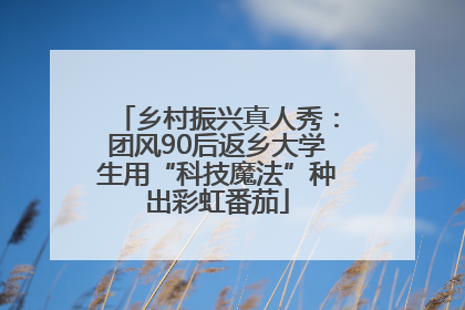 乡村振兴真人秀：团风90后返乡大学生用“科技魔法”种出彩虹番茄